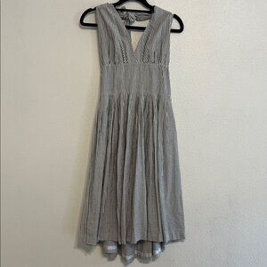 Anthropologie Odille Black and White Striped Dress